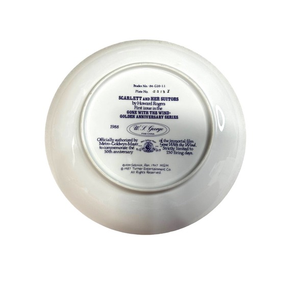 Gone with the Wind Golden Anniversary Series Plate 1988 - Picture 2 of 3